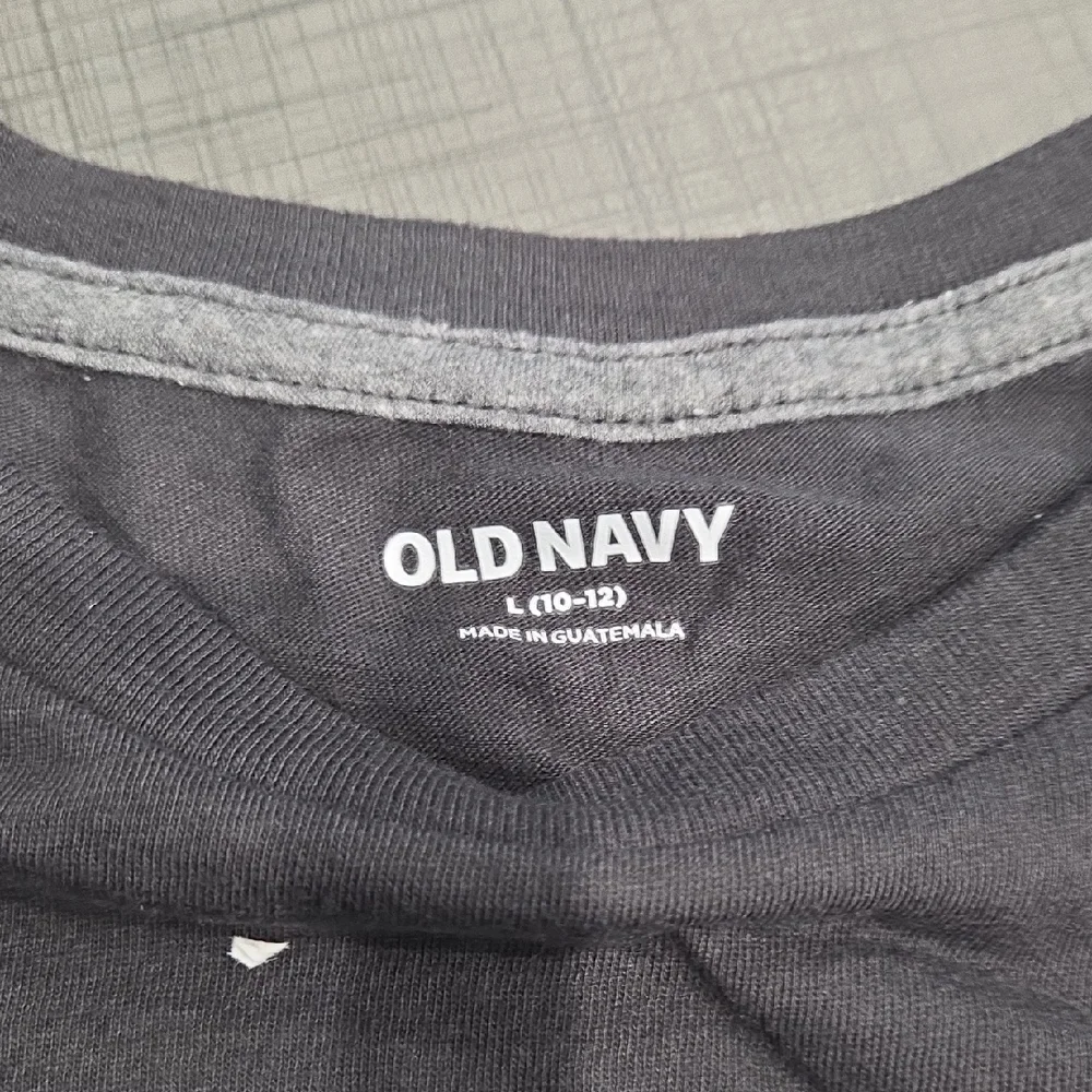 Old Navy Charcoal Long Sleeve Tee with Football Graphic